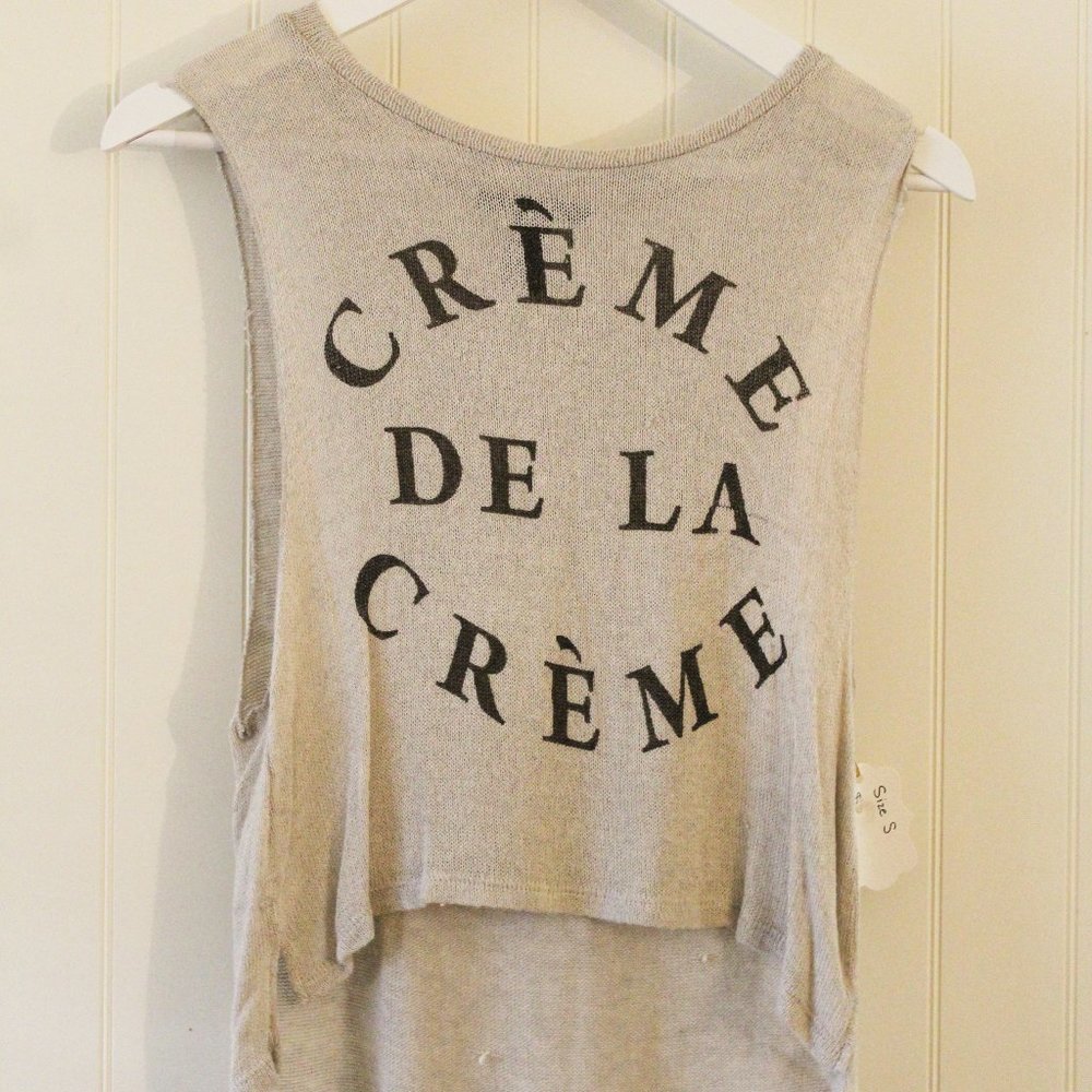 Forever 21 ✤ Sleeveless Tank Sheer Graphic French